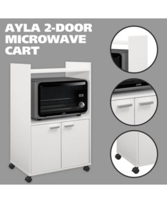 Ayla 2-Door Kitchen Microwave Cart