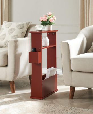 29-Inch Tall Wood Zeke Narrow Side Table
