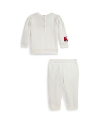 Baby Girls' Logo Fleece Sweatshirt and Pants, 2-Piece Set
