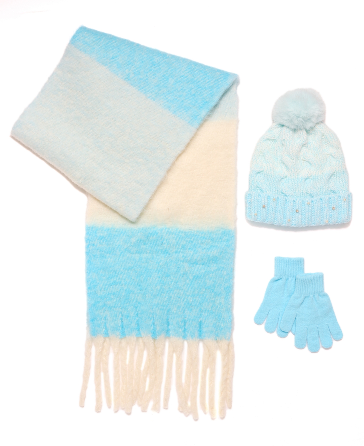 Inmocean Big Girls 3-piece Hat, Gloves, And Scarf Set In Multi