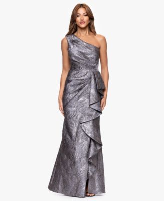 Dreamscape Check Dress 新品未使用 XSCAPE Women's Jacquard One Shoulder Ruffled Dress - Macy's