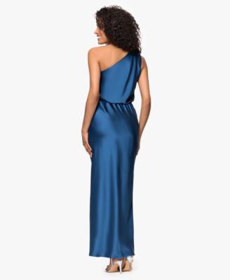 Women's One Shoulder Satin Long Dress