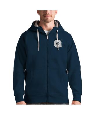 Antigua - Men's Navy Georgetown Hoyas Victory Full-Zip Hooded Jacket