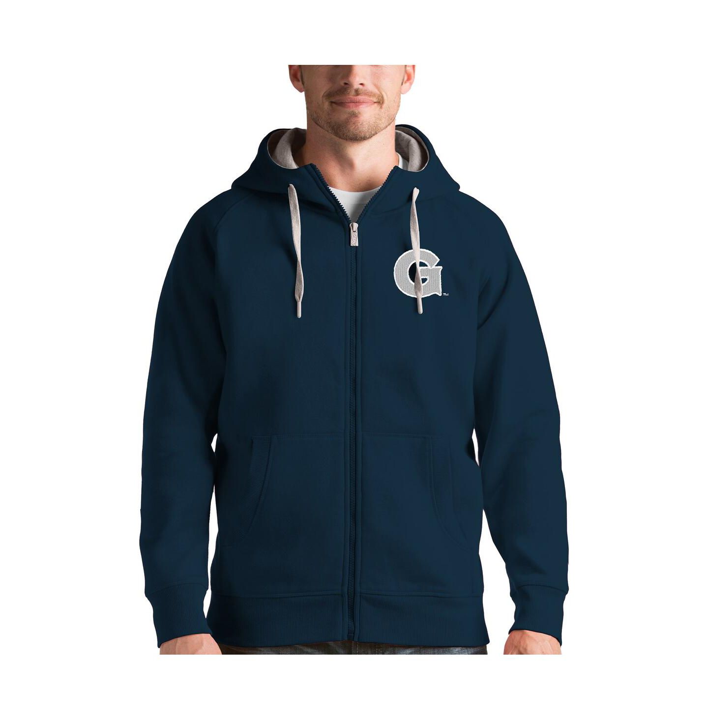 Мужская куртка Antigua Navy Georgetown Hoyas Victory Full-Zip Hooded — фото 1