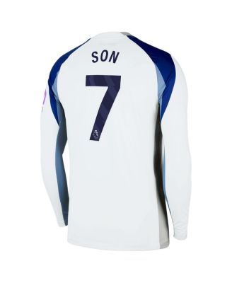Men's Son Heung-Min White Tottenham Hotspur 2025/26 Home Replica Long Sleeve Jersey