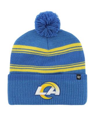 '47 Brand - Men's Royal Los Angeles Rams Fadeout Cuffed Knit with Pom Hat