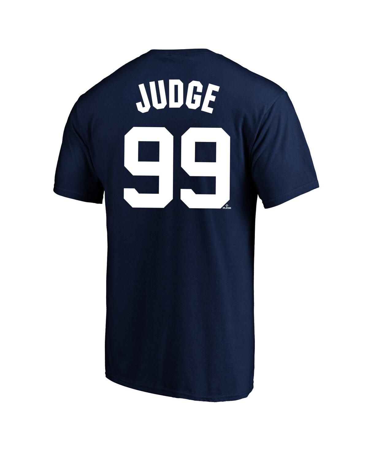 Fanatics Men's Aaron Judge Navy New York Yankees Big Tall Name Number T-shirt In Blue