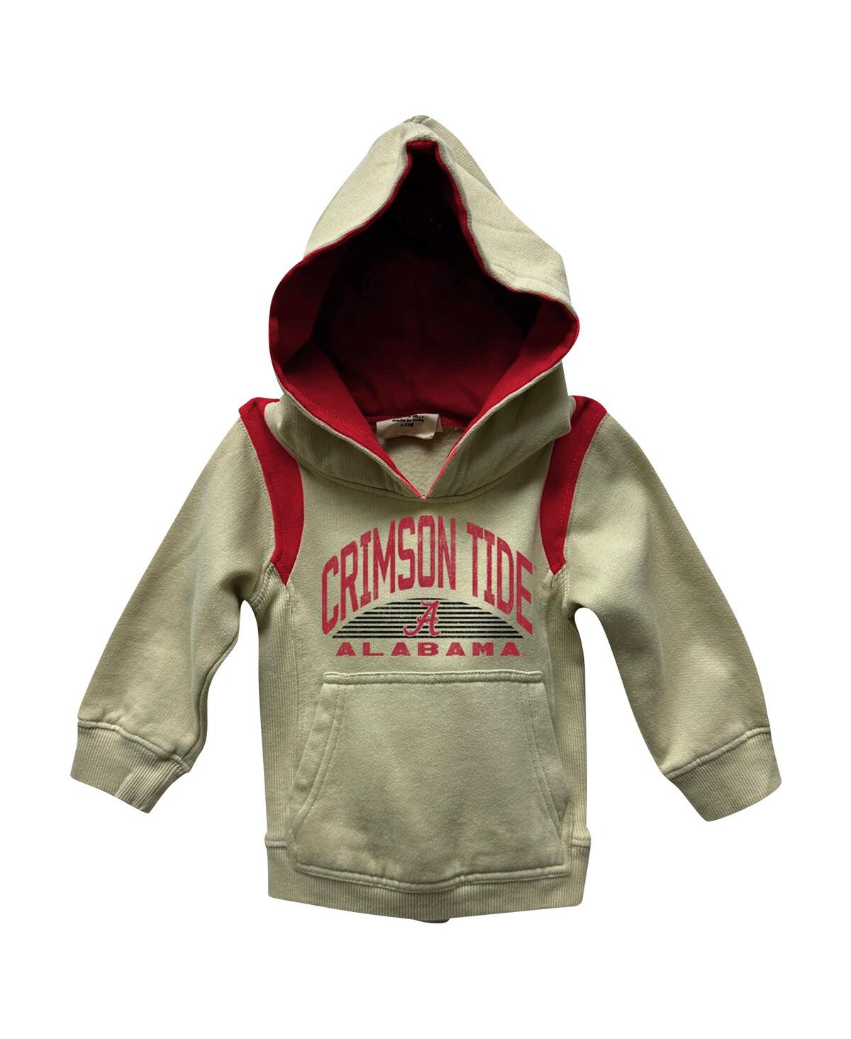 Wes & Willy Baby Boys And Girls Alabama Crimson Tide Color Block Pullover Hoodie And Sweatpants Set In Red