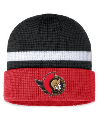 Fanatics - Men's Black/Red Ottawa Senators Fundamental Cuffed Knit Hat