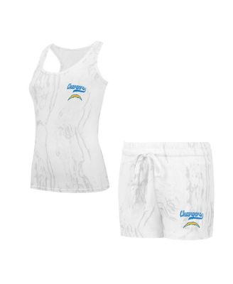 Concepts Sport - Women's Los Angeles Chargers Quartz Hacci Knit Tank Top and Shorts Sleep Set