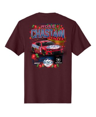 Men's Maroon Ross Chastain Busch Light Apple Car T-Shirt