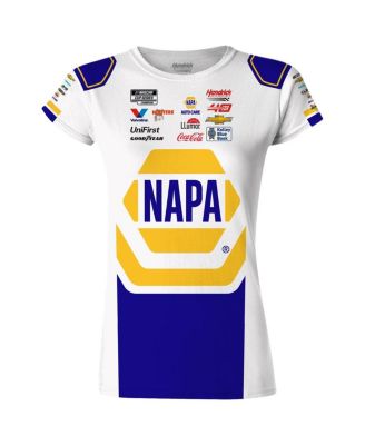 Women's White/Blue Chase Elliott NAPA Uniform T-Shirt