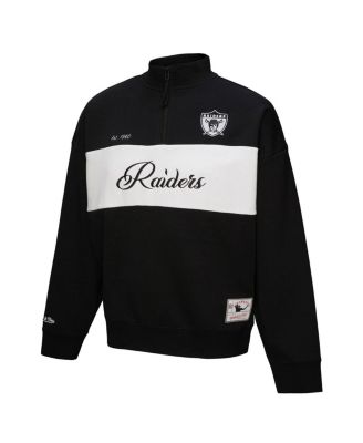 Women's Black Oakland Raiders Quarter-Zip Jacket
