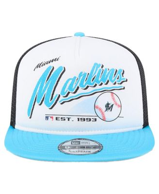 Big Boys and Girls White Miami Marlins Retro 9FIFTY Snapback Hat