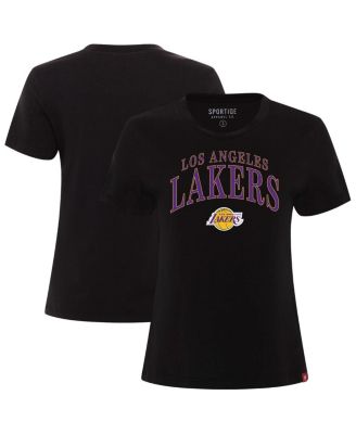 Sportiqe - Women's Black Los Angeles Lakers Arcadia Boxy T-shirt