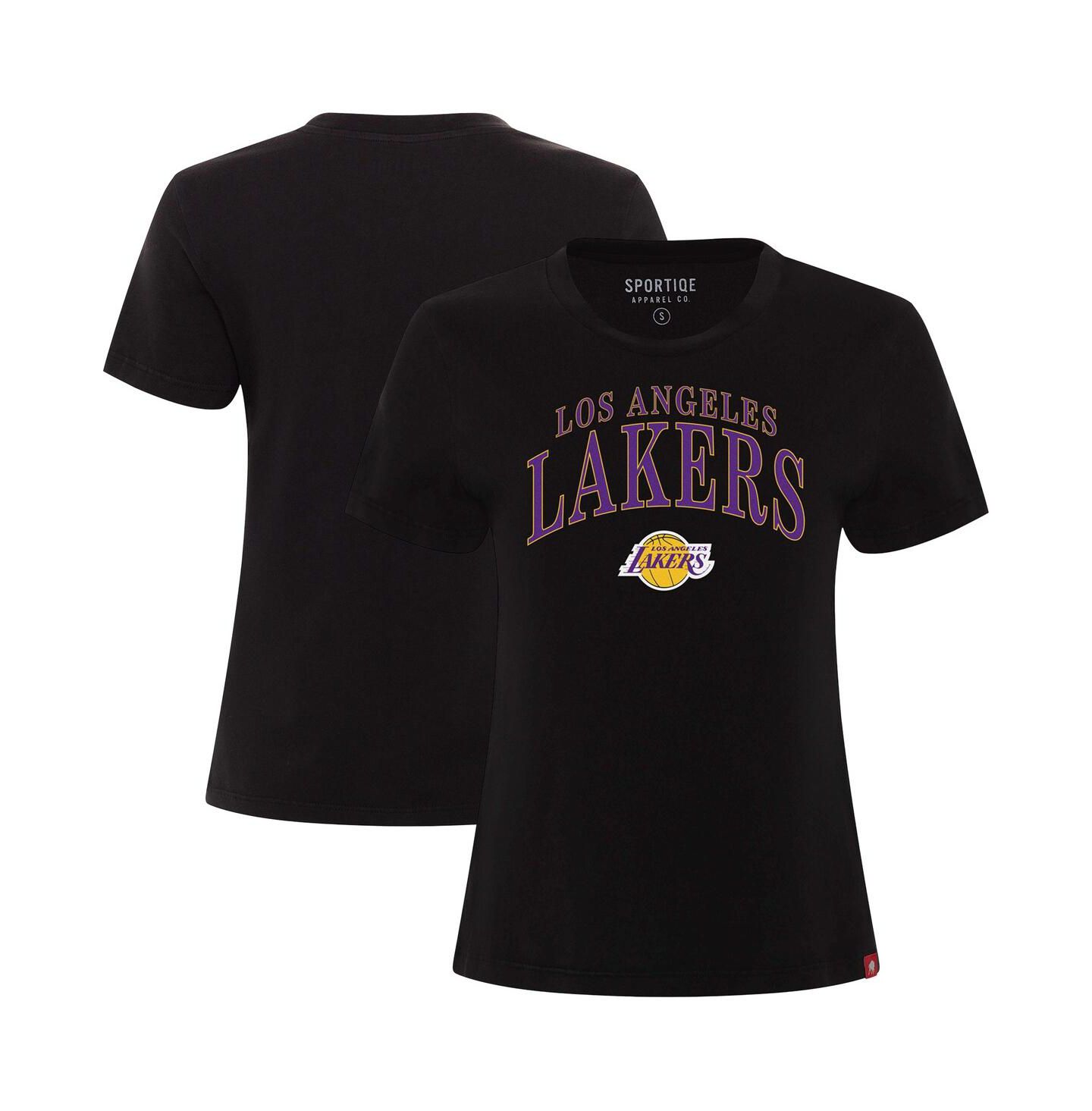 Женская футболка Sportiqe Black Los Angeles Lakers Arcadia Boxy — фото 1
