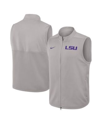 Men's Gray LSU Tigers Primetime Victory Performance Full-Zip Vest