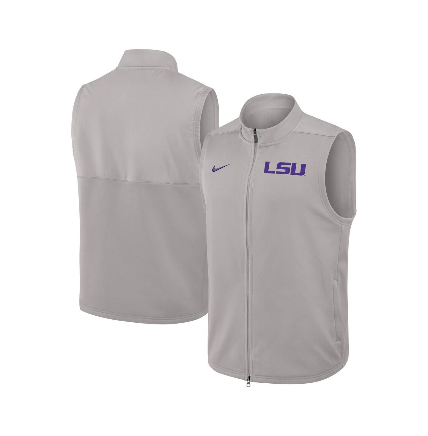 Мужской жилет Nike Gray LSU Tigers Primetime Victory Performance Full-Zip Vest — фото 4