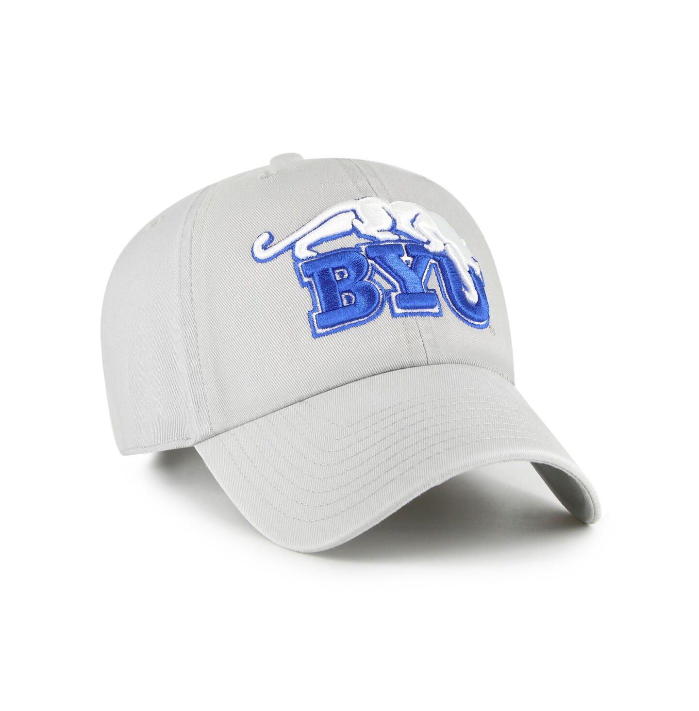 Мужская кепка '47 Brand Gray BYU Cougars Vault Clean Up Adjustable Hat — фото 2