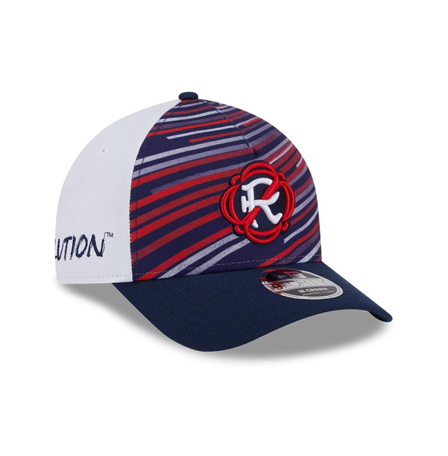 Мужские головные уборы New Era Navy/White New England Revolution 2025 Jersey Hook 9FORTY M-Crown Adjustable Hat — фото 4
