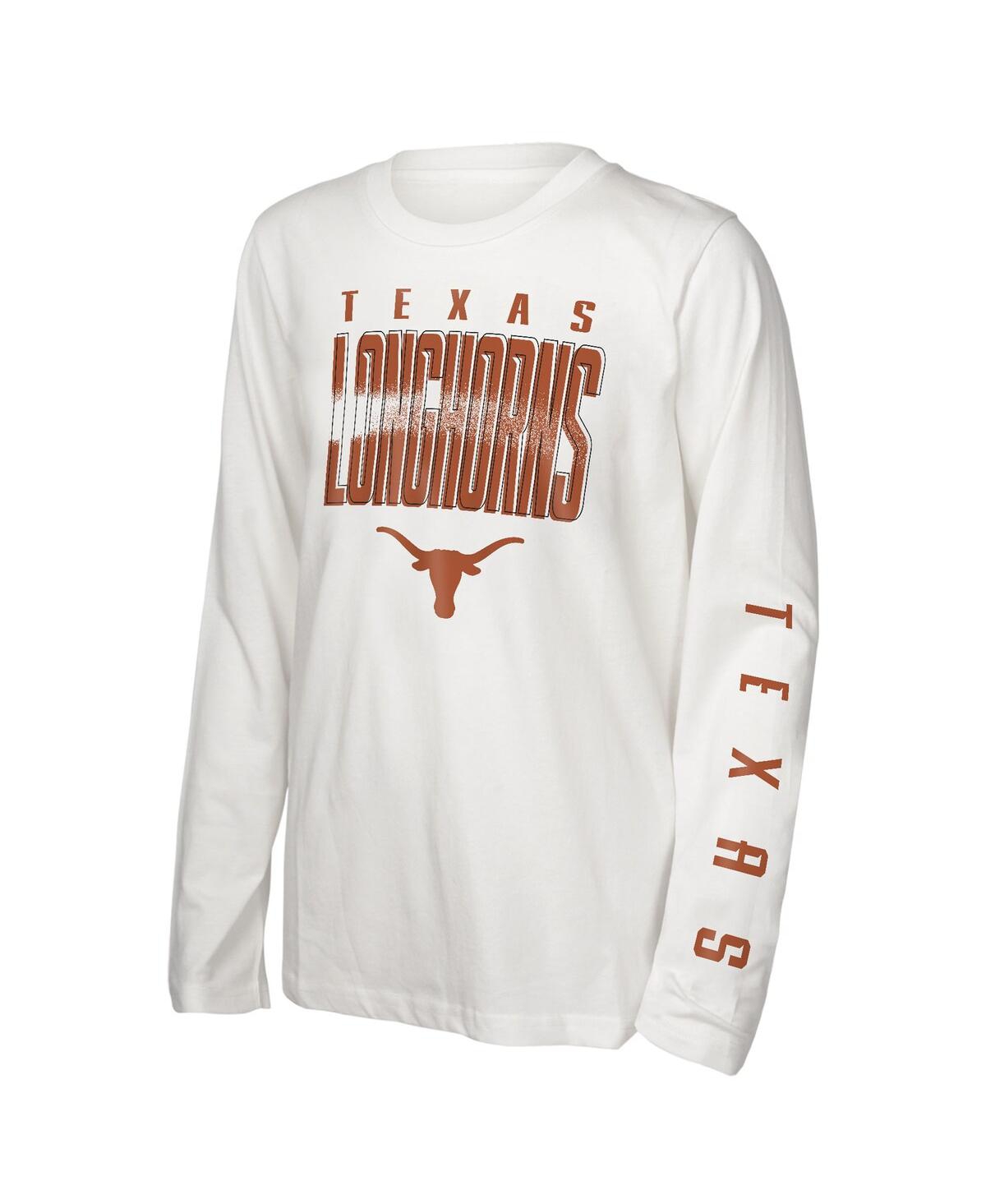 Outerstuff Big Boys And Girls Texas Longhorns In The Mix T-shirt Combo Set In White