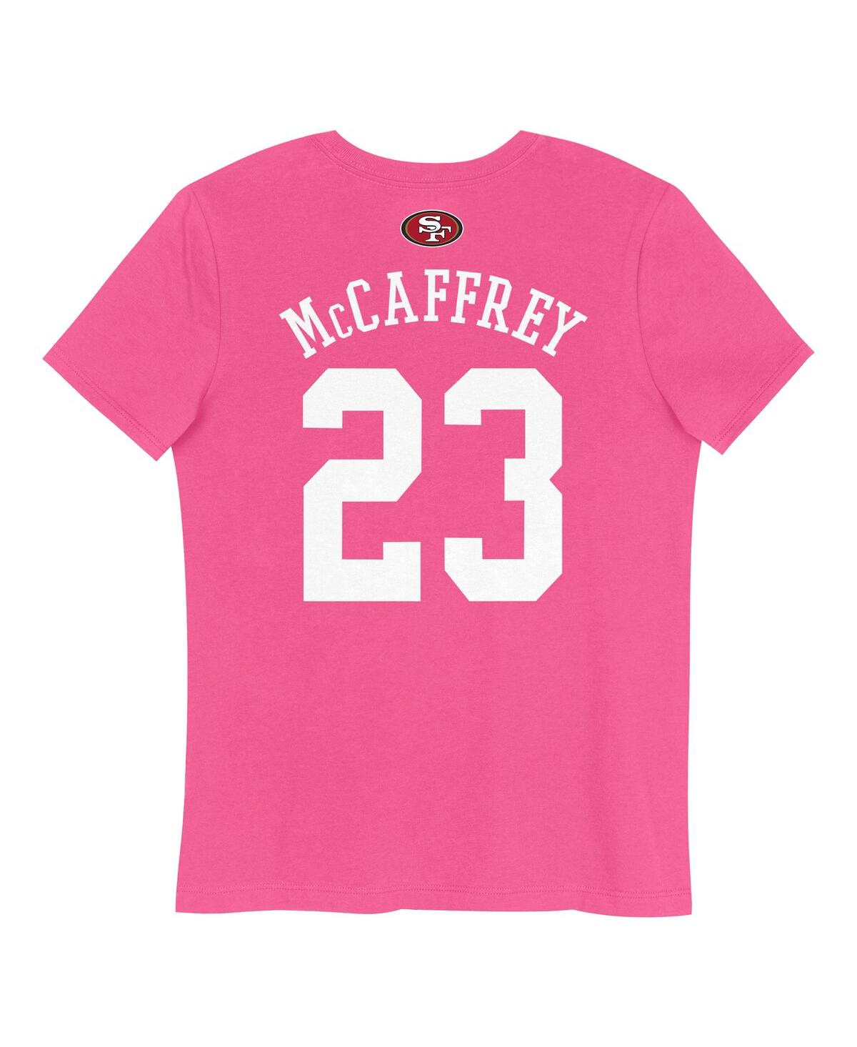Nike Big Girls Christian Mccaffrey Pink San Francisco 49ers Player Name Number T-shirt In Pink