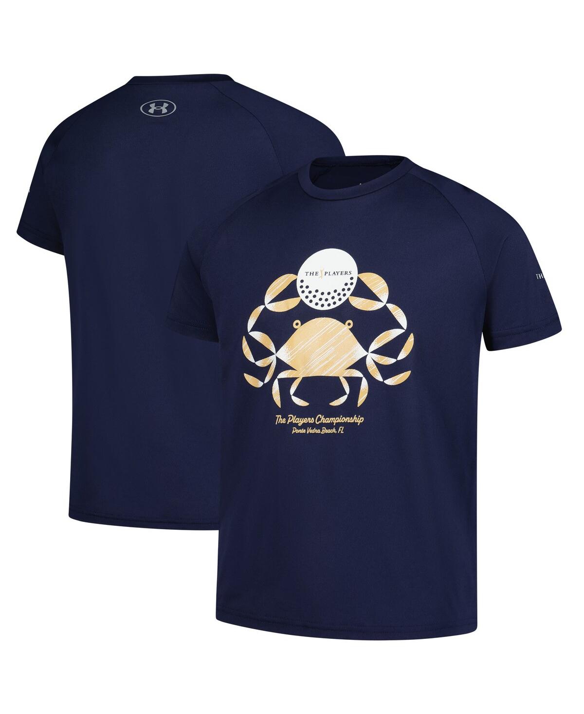 Under Armour Big Boys And Girls Navy The Players Raglan Tech T-shirt In Blue