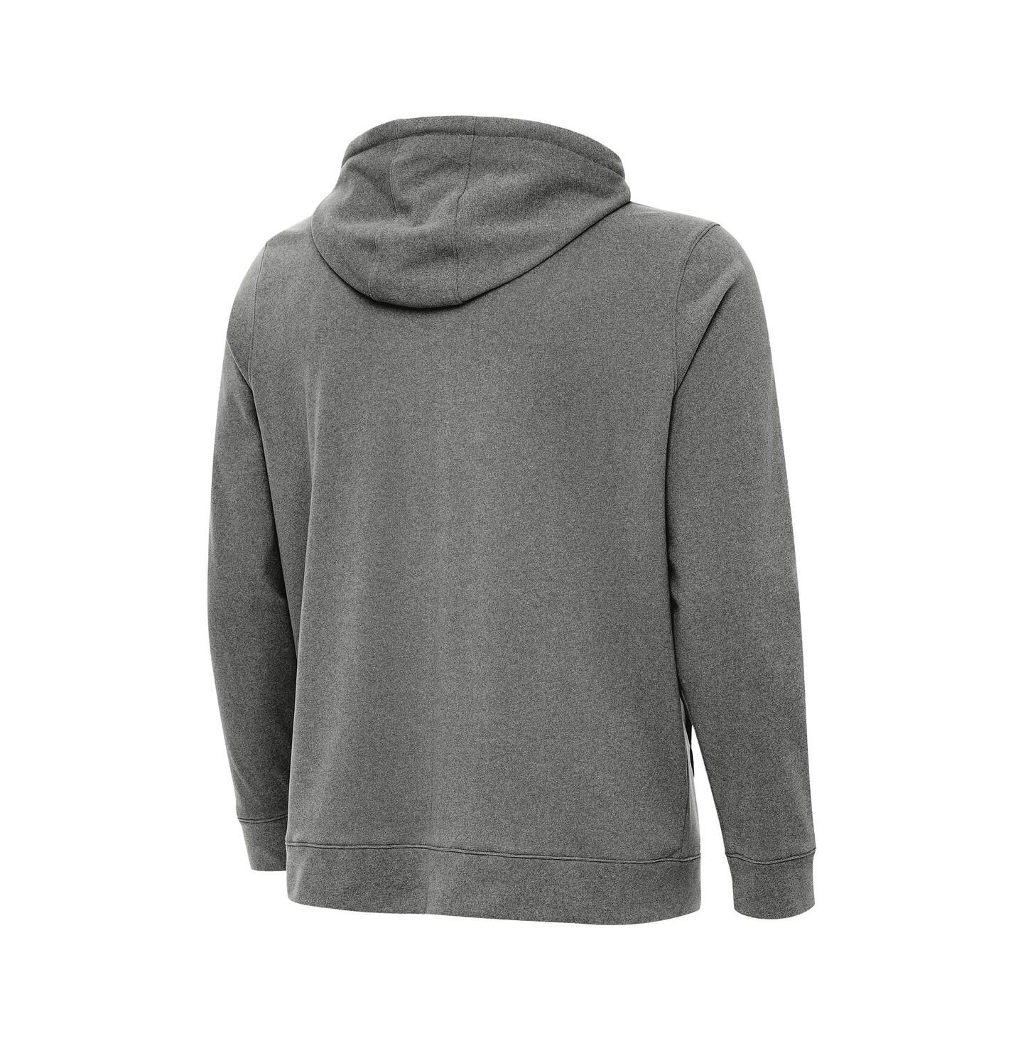 Мужская куртка Antigua Heather Black Detroit Lions Effortless Full-Zip Hoodie Jacket — фото 2