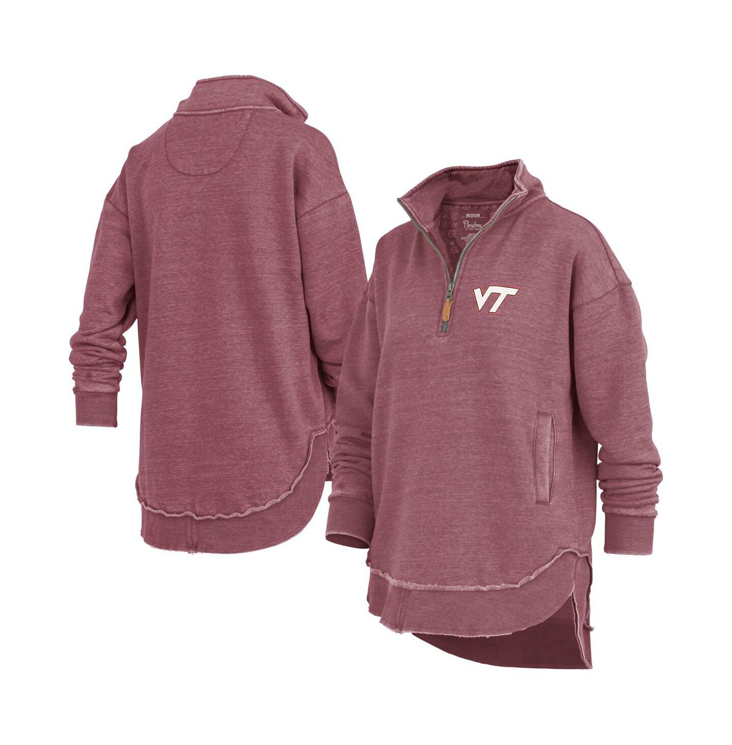 Женский свитшот Pressbox Maroon Virginia Tech Hokies Northfork Sojourn Poncho Quarter-Zip — фото 1