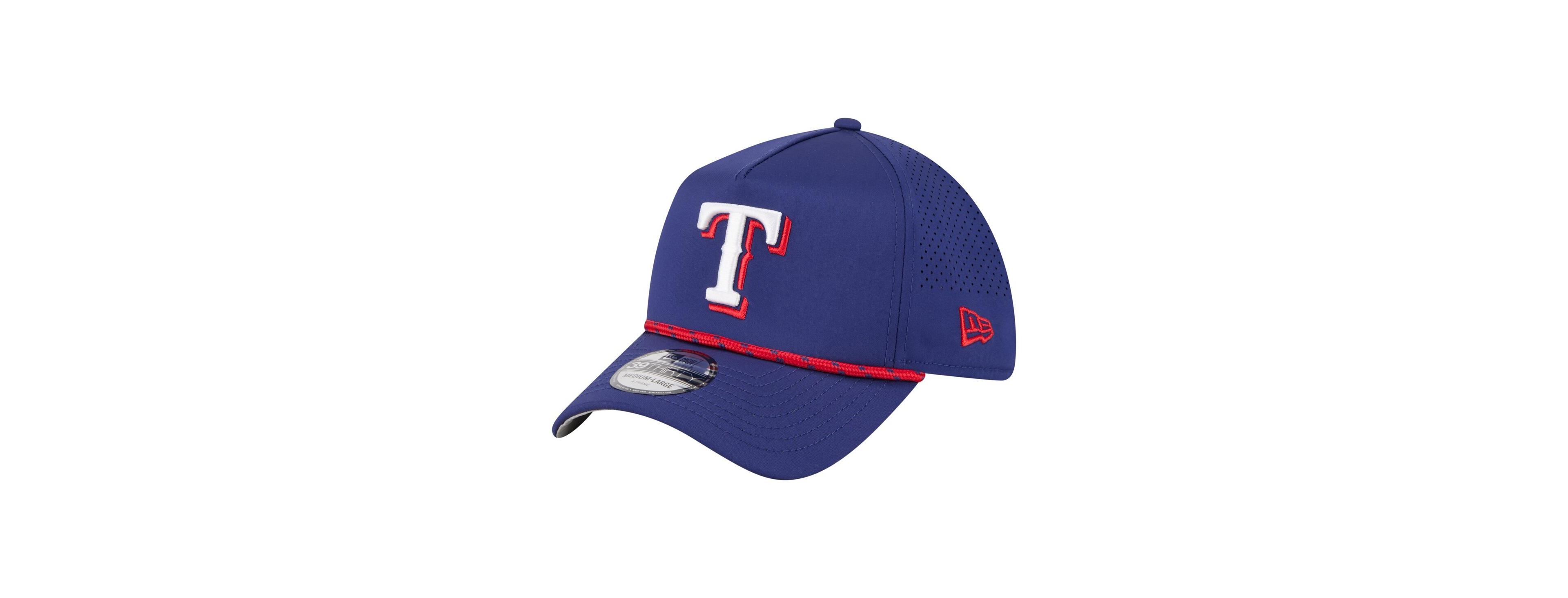 New Era Men's Royal Texas Rangers 39THIRTY A-Frame Perforated Flex Hat
