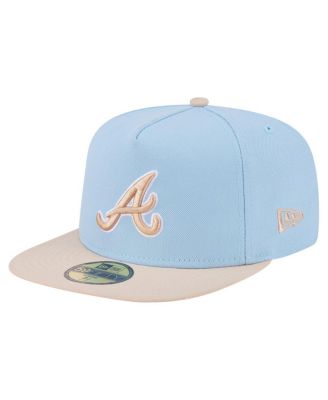 New Era - Men's Light Blue/Cream Atlanta Braves Two-Tone Color Pack A-Frame 59FIFTY Fitted Hat