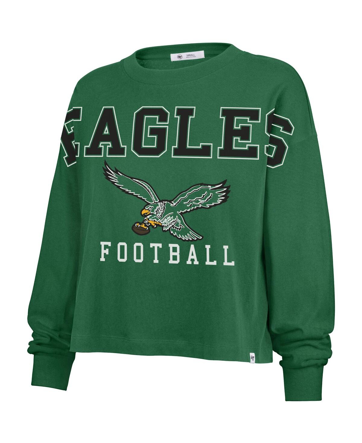 47 Brand '47 Kelly Green Philadelphia Eagles Outreach City Oversized Long Sleeve T-shirt In Green