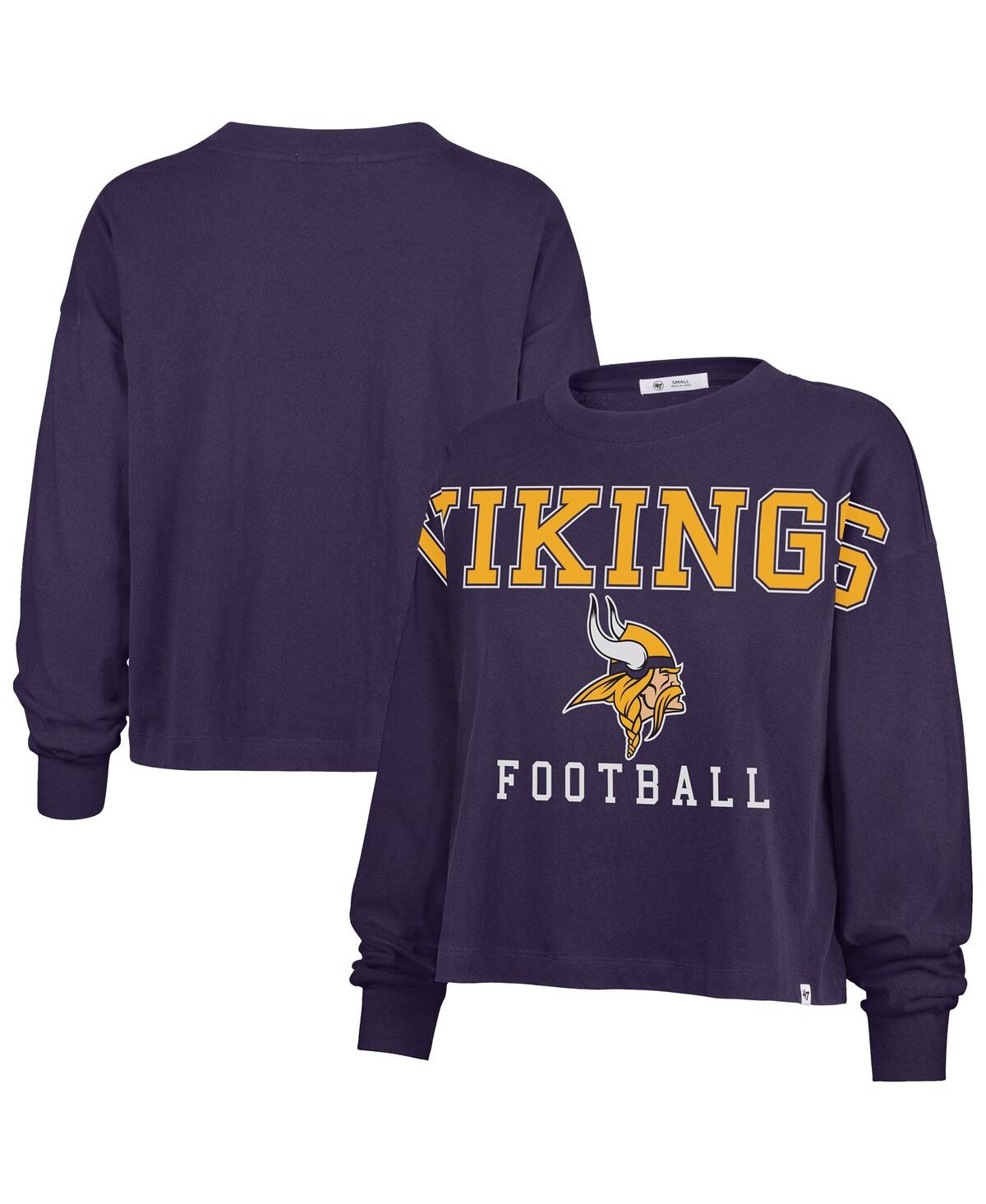 47 Brand Women's Purple Minnesota Vikings Outreach City Oversized Long Sleeve T-shirt In Blue
