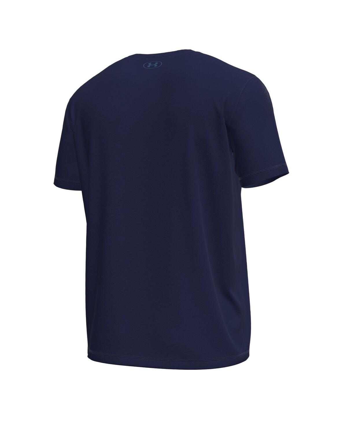 Under Armour Men's Navy Notre Dame Fighting Irish Stack Stretch Performance T-shirt In Blue
