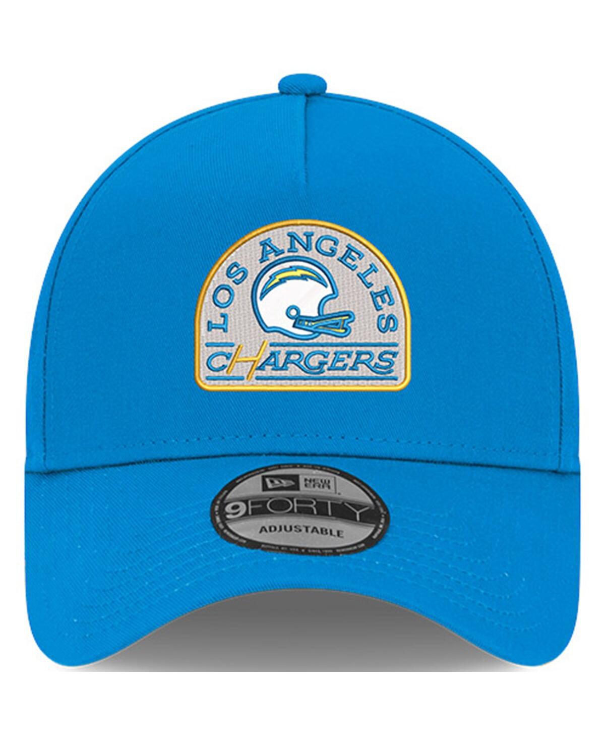 New Era Men's Powder Blue Los Angeles Chargers Charger Power A-frame 9forty Trucker Adjustable Hat In Blue