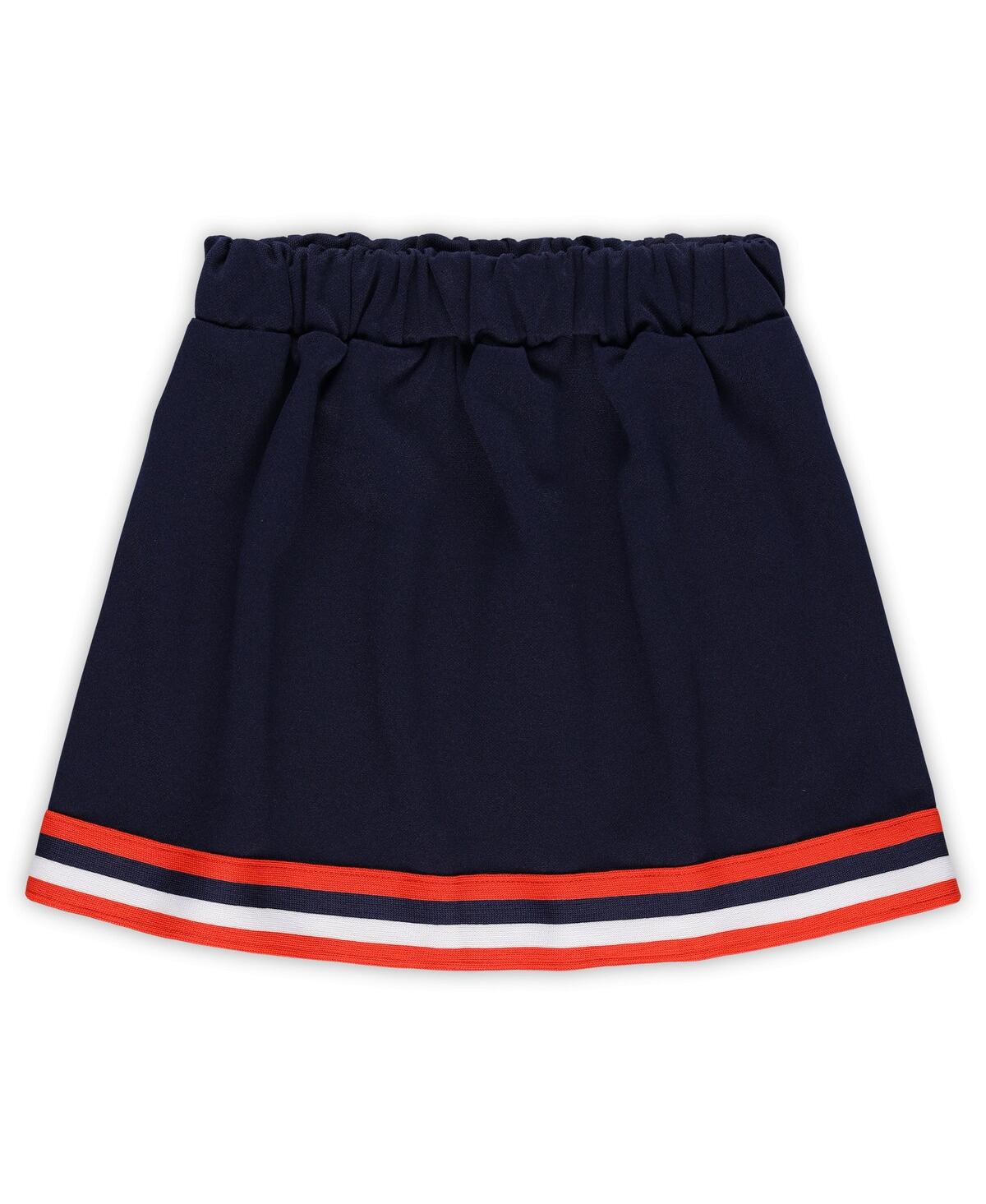Little King Big Girls 2-piece Navy Illinois Fighting Illini Cheer Set In Blue