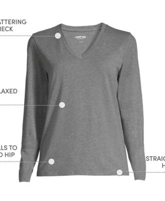 Women's Supima Cotton Long Sleeve V-Neck T-Shirt