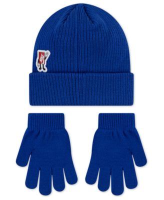 Big Kids 2-Piece Patch Peak Beanie and Gloves Set