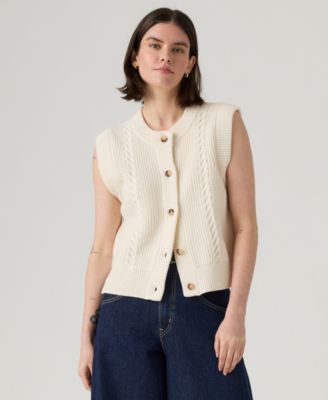 Premium Women's Cable Knit Sweater Vest Sweater