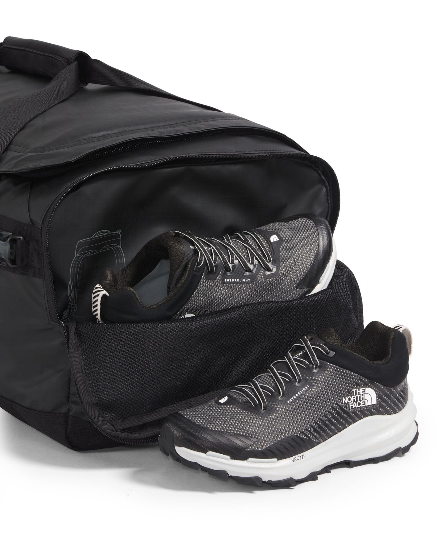 Мужская сумка The North Face Base Camp Voyager - 62L, цвет: Чёрный — фото 6
