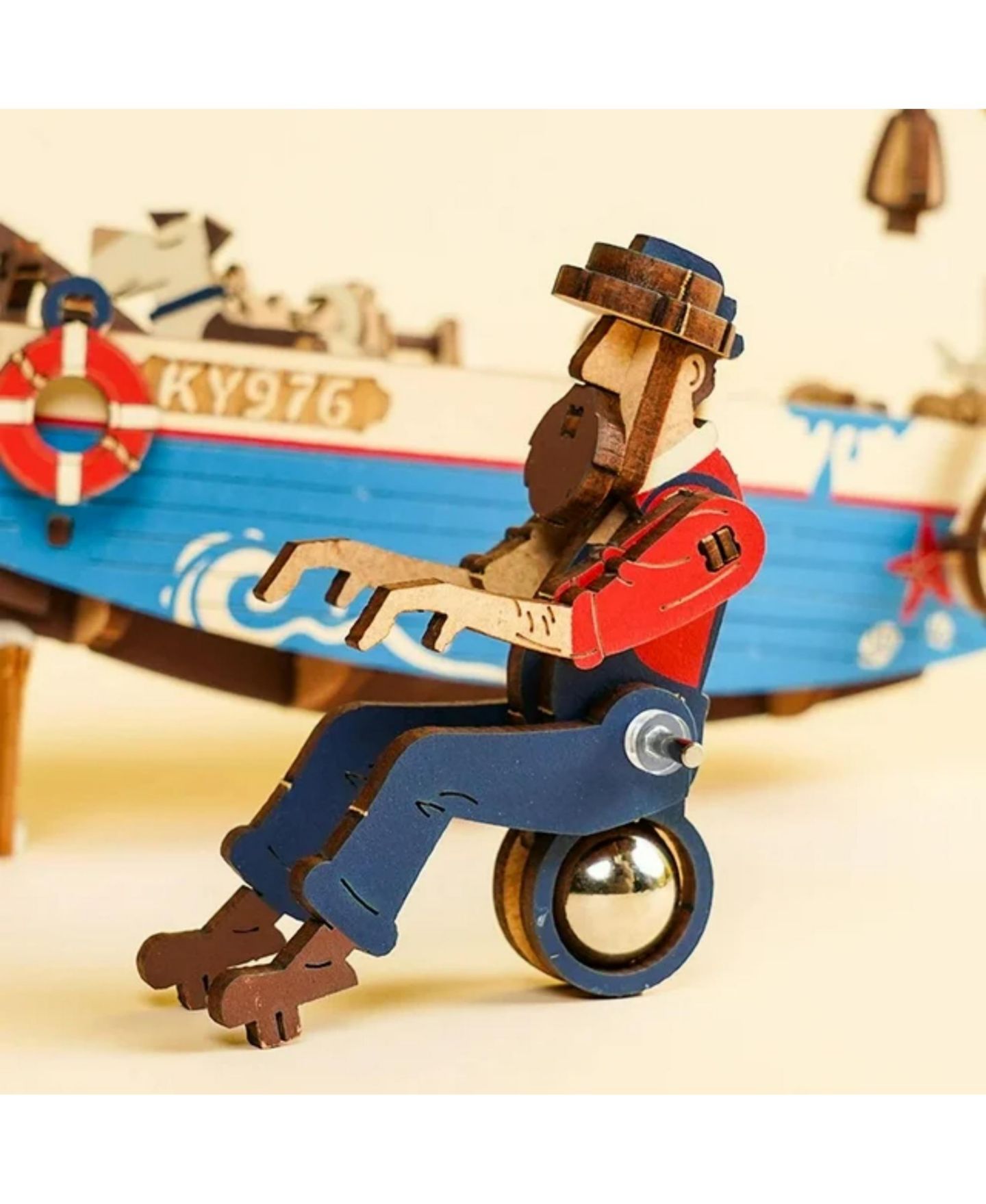 Детские конструкторы Robotime Ocean Fisher 161-Piece 3D Wooden Puzzle, Ages 14+ — фото 4