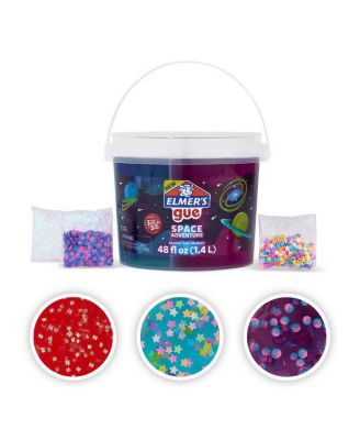Gue Slime Bucket Variety Pack – 3 Themes: Glassy Clear, Deep Gue Sea & Space Adventure; 3 Buckets w/ Slimes & 12 Add-Ins, 1 Ct.
