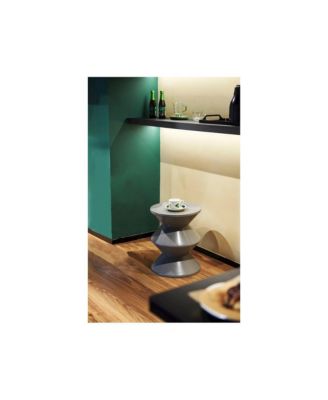 Aura Modern Plastic Side End Table, Indoor/Outdoor Use, Grey