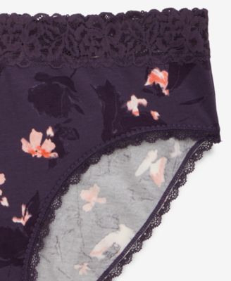 Women's Cotton Blend Lace-Trim Hipster Underwear