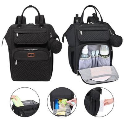BabbleRoo Kids Diaper Bag Backpack Ultimate Bag Versatile Diaper Bag for Modern Parents - Black
