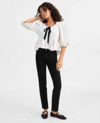Free People - Women's Oracle Low-Rise Slim Straight Jeans
