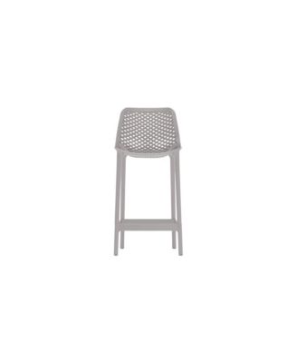 Mykonos Grey Outdoor Patio Stool, Set of 4