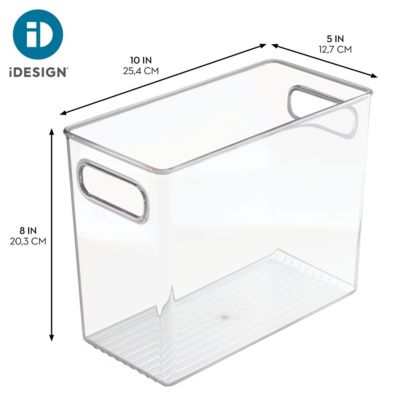 Pantry Storage Bin with Handles - Set of 2 - Clear - Made in USA