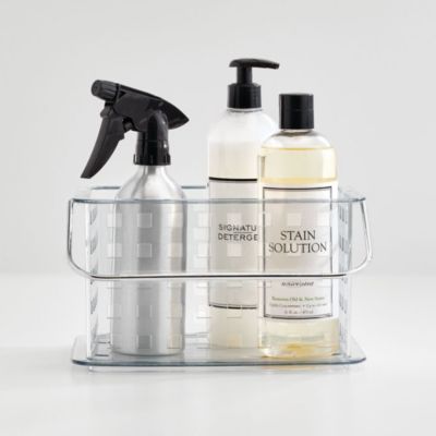 Small Stackable Shower Basket, Set of 6, Clear, Made in USA