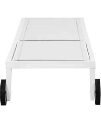 Nizuc White Mesh Water Resistant Fabric Outdoor Patio Chaise Lounge Chair